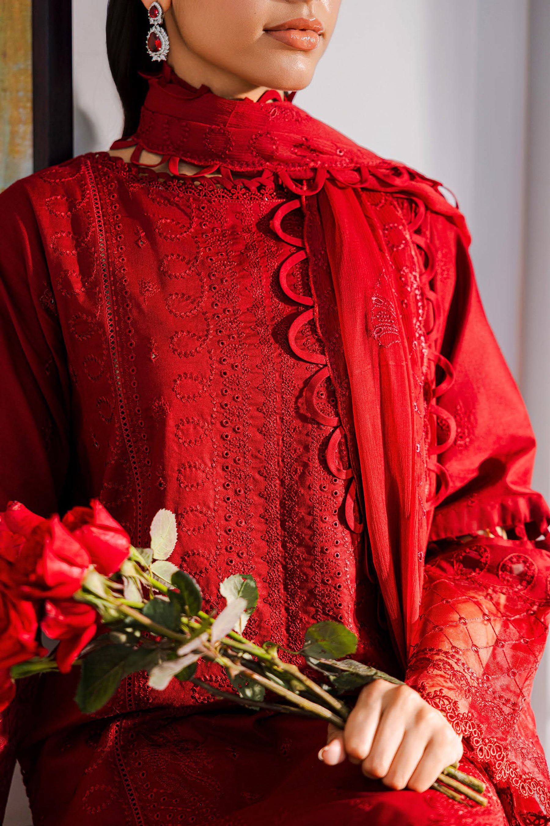 ZELLBURY UNSTITCHED CHIKANKARI