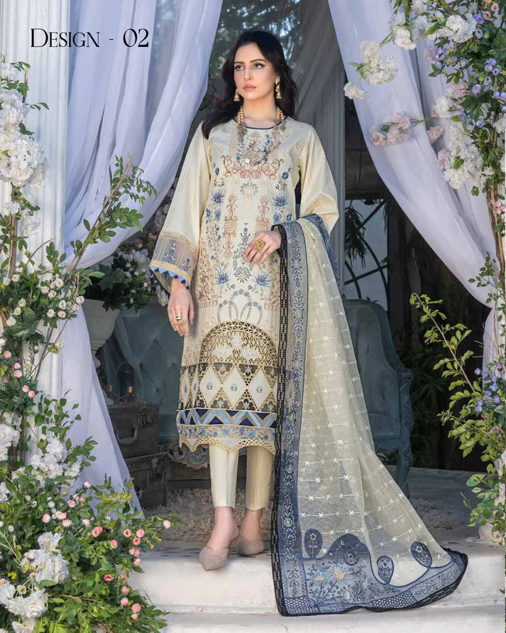 JJ EMBELLISH LAWN EID COLLECTION VOL - 08 Design - 02