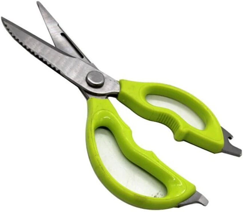MART Mighty Kitchen Shears Multipurpose Stainless Steel Best Scissors  (Set of 1, Green)