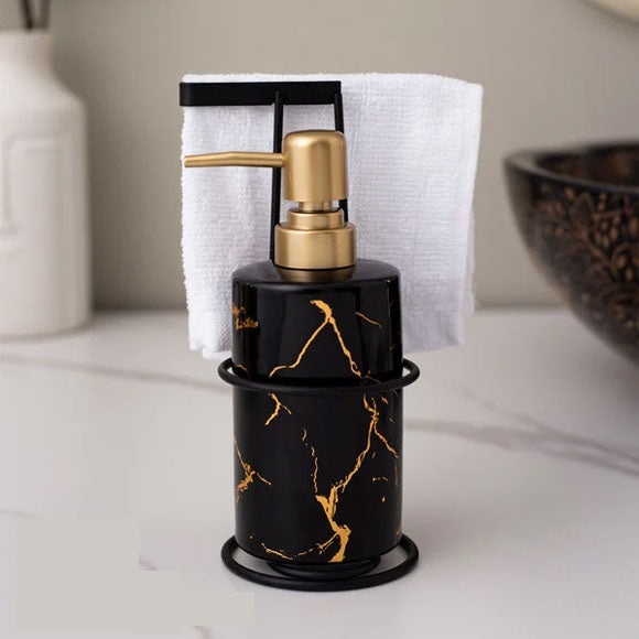 Hand Wash Dispenser with Stand-Black-Soap Dispenser