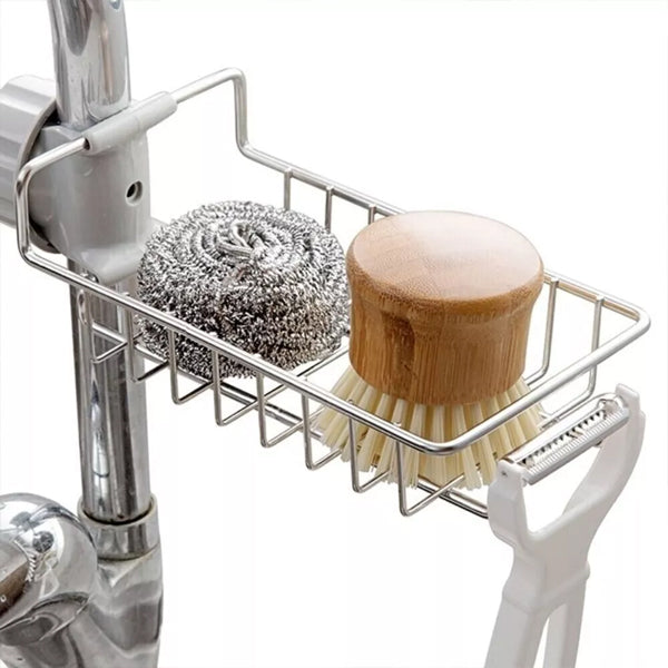 ome Kitchen Faucet Sink Sponge Hanging Tap Storage Holder Rack