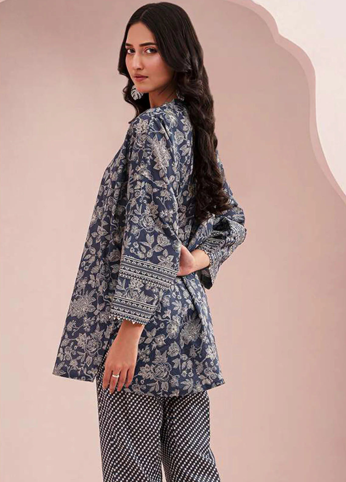 Zellbury Printed Lawn 2 Piece Unstitched Suit WUS25X20556